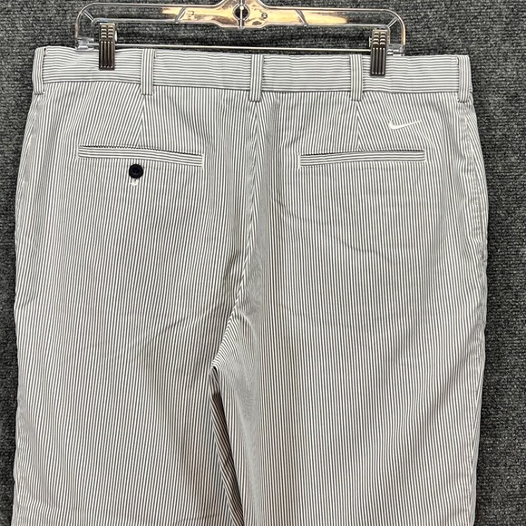 Nike Golf Mens Dri-Fit Pinstripe Pants Gray White 36x30 Performance Style 433251 - Picture 5 of 14